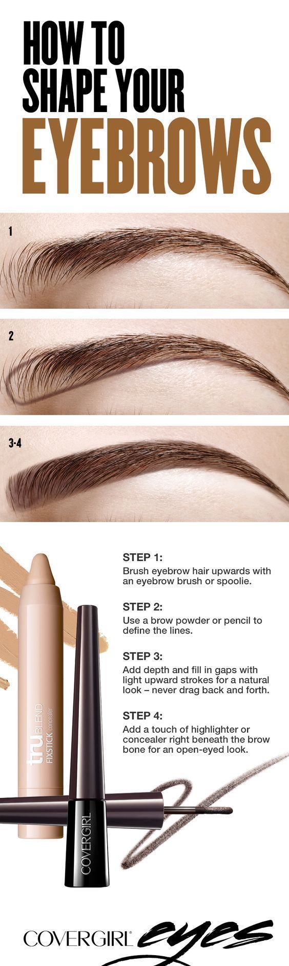 Filling in your eyebrows doesn’t have to be a lengthy process. Keep it simple by using a brow powder or pencil to define a bottom