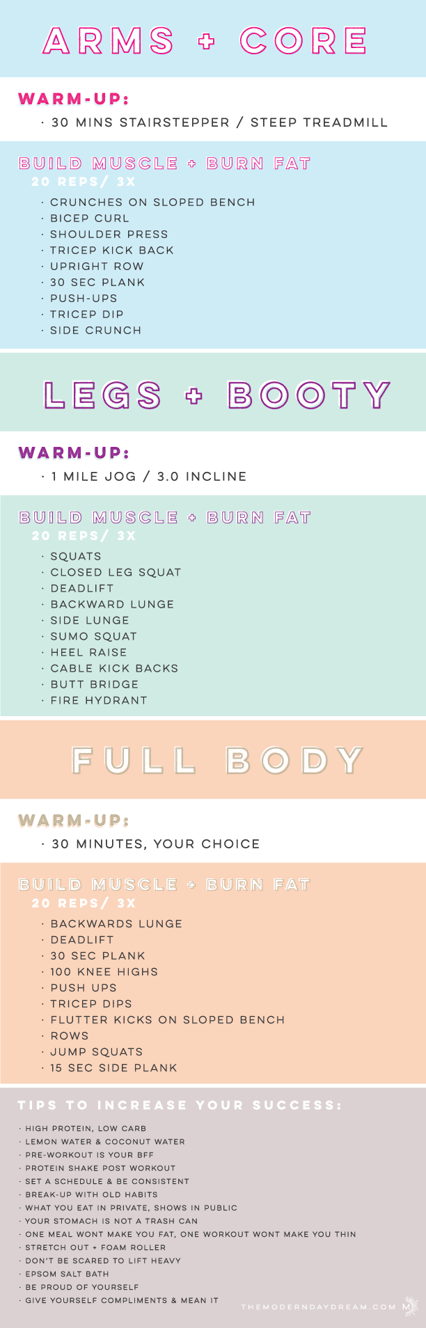 Full Body Workout Plan  // Modern Daydream