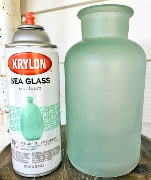 Get the Seaglass Look with Sea Glass Spray Paint and Frosted Glass Spray Paint… www.completely-co… Turn Glass Bottles and