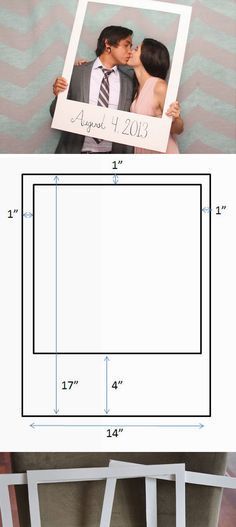 Giant Polaroid Photo Frame | Click Pic for 19 Easy to Make Wedding Invitation Ideas | DIY Vintage Wedding Invitations on a Budget