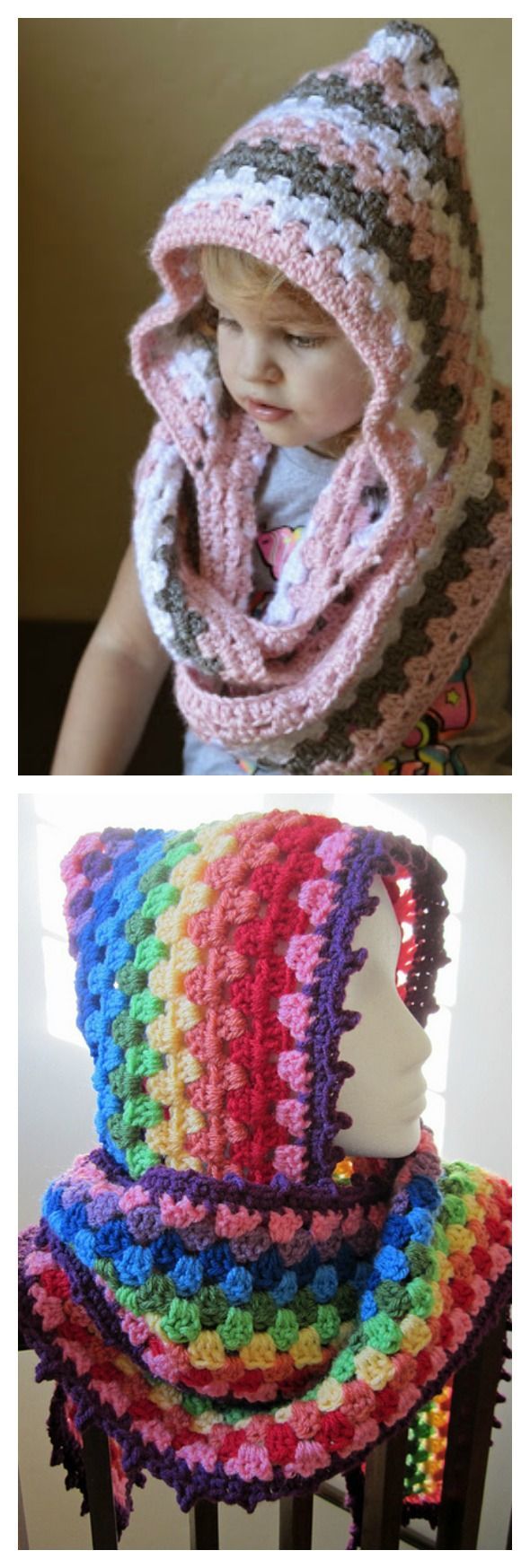 Harlequin Hoodie  Free Crochet Pattern