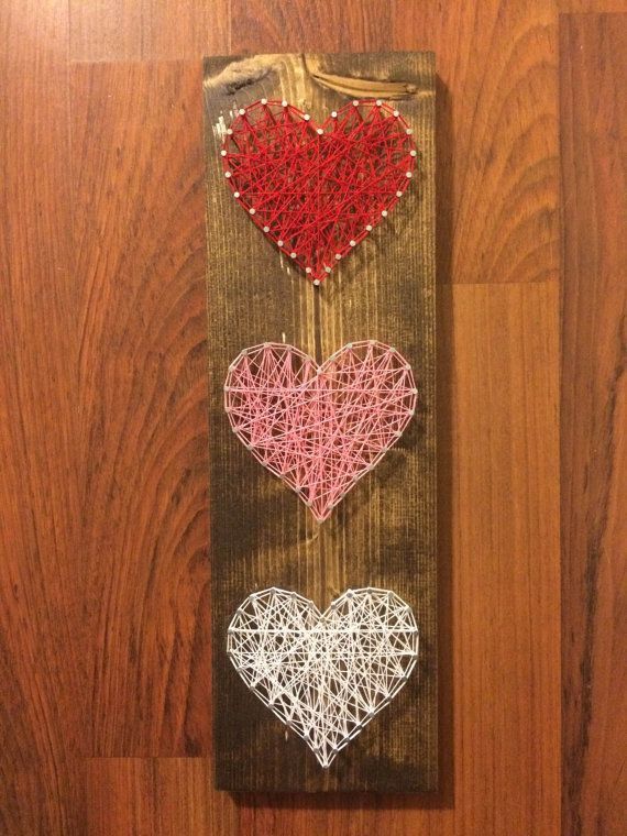 Heart String Art Valentines Day String Art by HarpSaw on Etsy