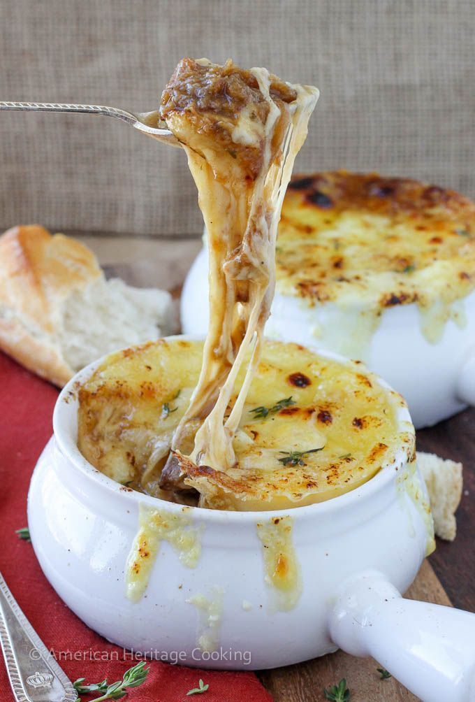 Homemade French Onion Soup – so incredibly flavorful and comforting, youll never want to order it in a restaurant ever again!!!