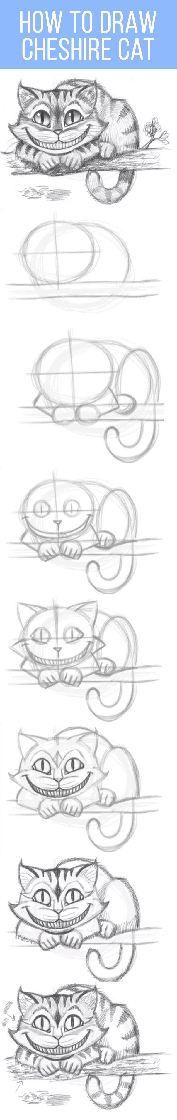 How to draw Cheshire Cat