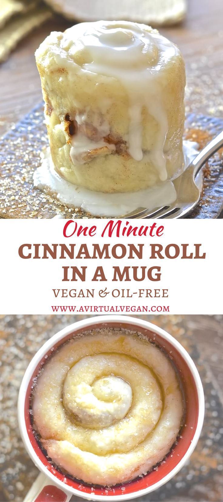 If you have a mug, a microwave & a spoon you can make this One minute Cinnamon Roll in a Mug. Perfect for when you NEED dessert