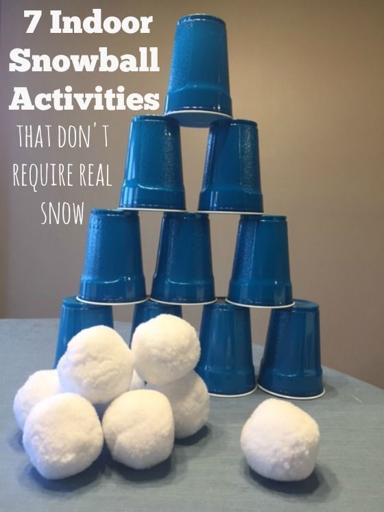 Kids begging to go outside and play in the snow, but you need a break? Check out these 7 Snowball Activities: all without real