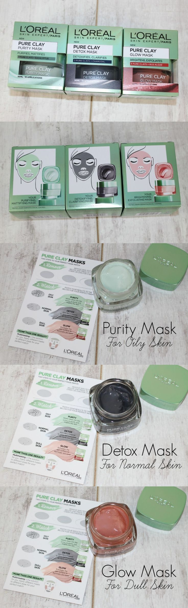 L’Oreal Pure Clay Masks