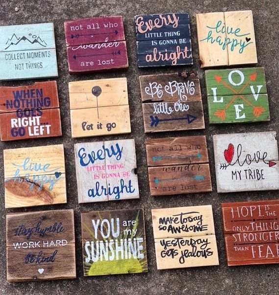Mini Pallet Signs Wood Signs by R2KPallet on Etsy