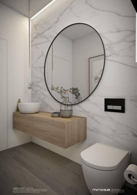 Minosa Design: Powder Room – Or maybe idea for den bath / office bath large…