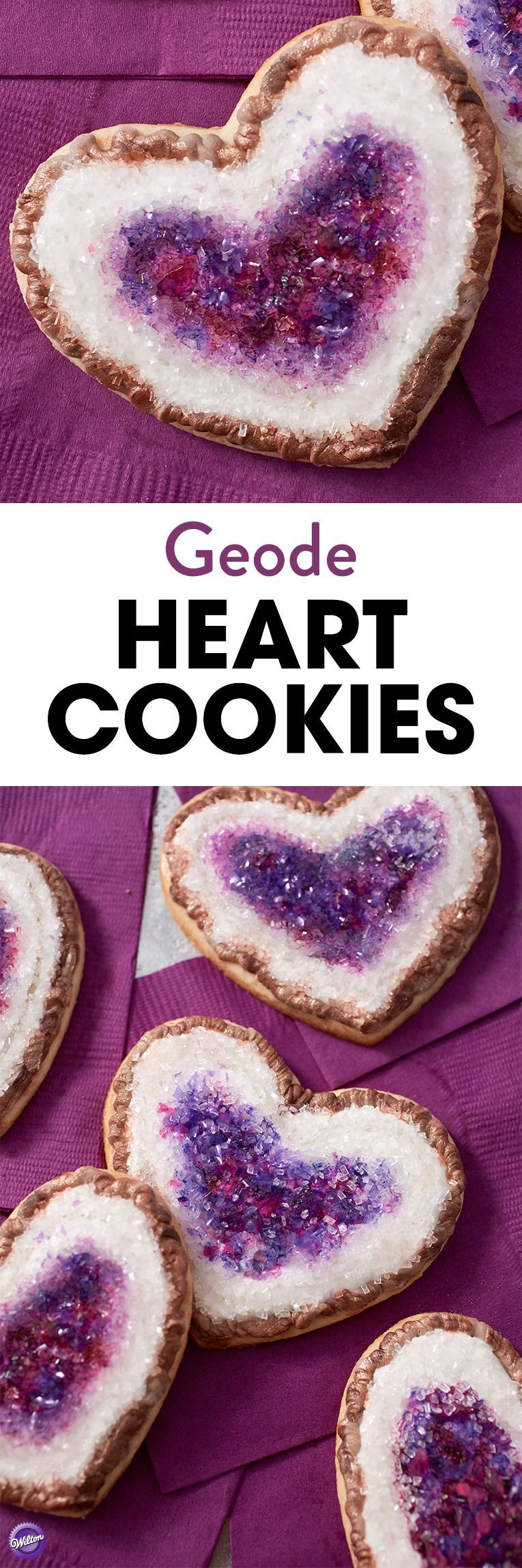 No need to go digging for diamonds…these Geode Heart Cookies will make your kitchen sparkle and shine! Made using colorful rock