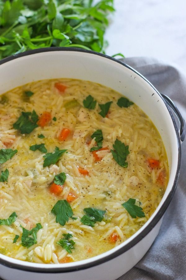 One Pot Chicken Orzo Soup is a hearty and delicious soup recipe made with wholesome vegetables, chicken, and lemon. This is