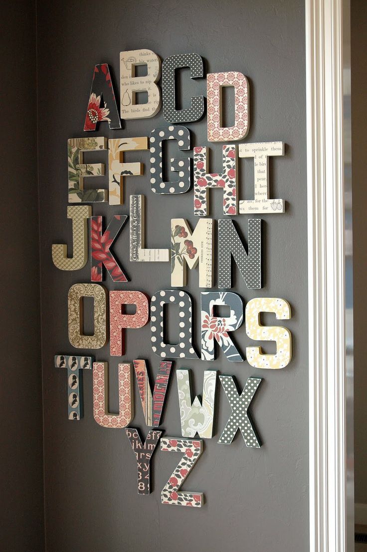 Paper Lust: Jenni Bowlin Studio Wall Alphabet Home Decor.  This would be cute for childs name in their room or for homeschooling