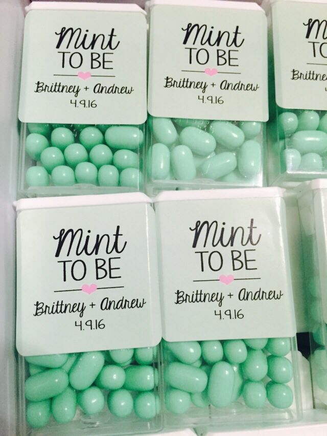 Personalized stickers on Tic Tacs for wedding favors!