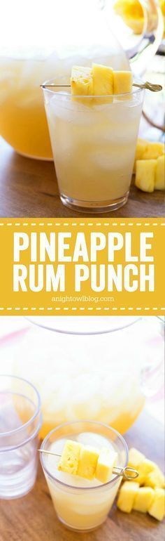 Pineapple Rum Punch – the perfect mix of tropical flavors in one amazing and easy to make party drink!