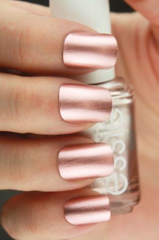 Rose gold nail polish for your wedding!