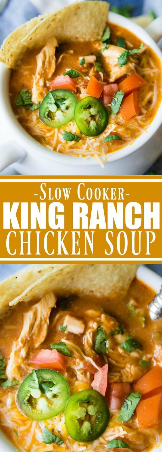 (Slow Cooker) King Ranch Chicken Soup