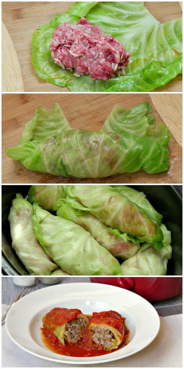 Slow cooker stuffed cabbage rolls are a low carb, gluten free dinner. Use ground t
