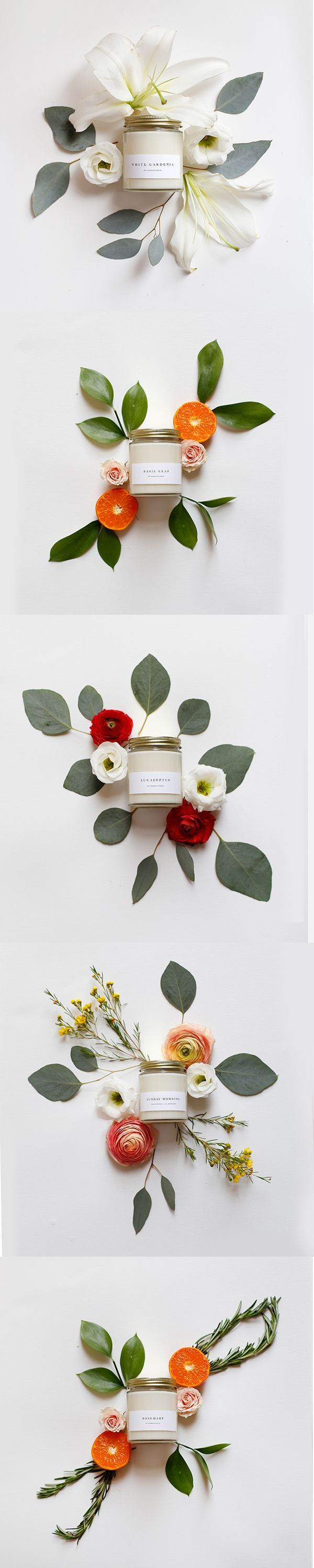 Such a nice idea to present a product differently.  Prop Styling – Candles and Flo