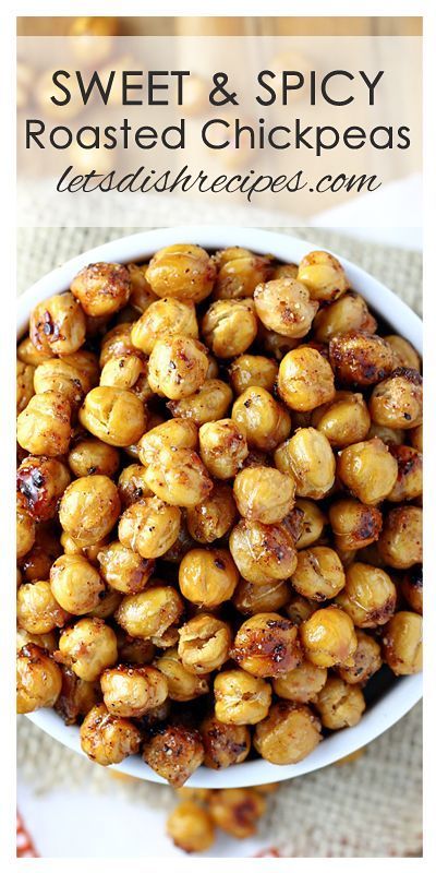 Sweet and Spicy Roasted Chickpeas Recipe | A healthy way to satisfy those snack cravings.