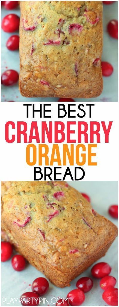 The best cranberry orange bread recipe! Use dried or regular cranberries and add s