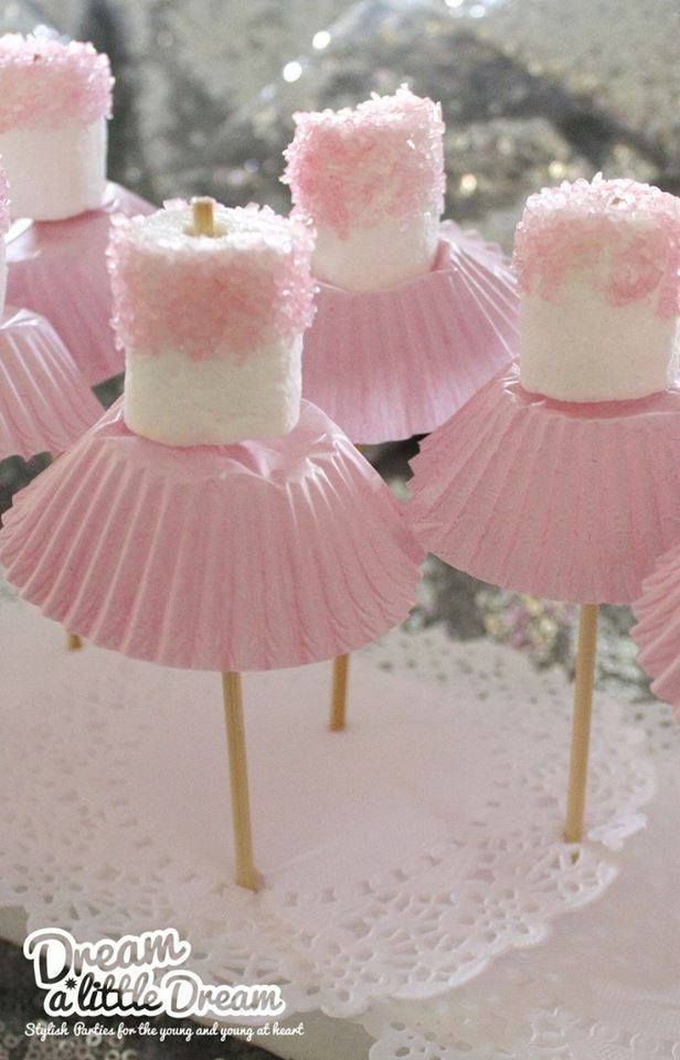 These DIY ballerina marshmallow are almost too cute to eat! Thanks for the great idea, The Whoot!