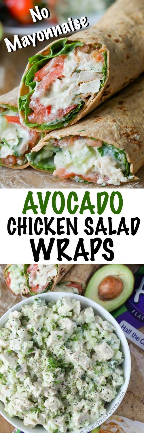 This easy Avocado Ranch Chicken Salad is loaded with flavor (and contains no mayonnaise) for a deliciously lighter version of a