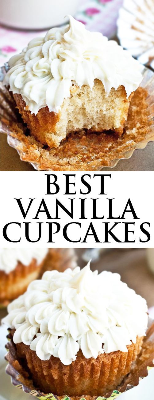 This easy VANILLA CUPCAKES recipe from scratch is made with simple ingredients. They are super soft, moist and fluffy with intense