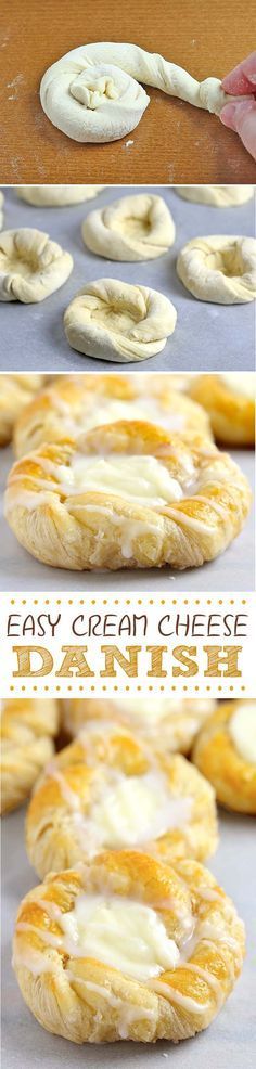 This quick and easy cream cheese danish starts with store-bought crescent roll dough, and can be made, start to finish in under 30