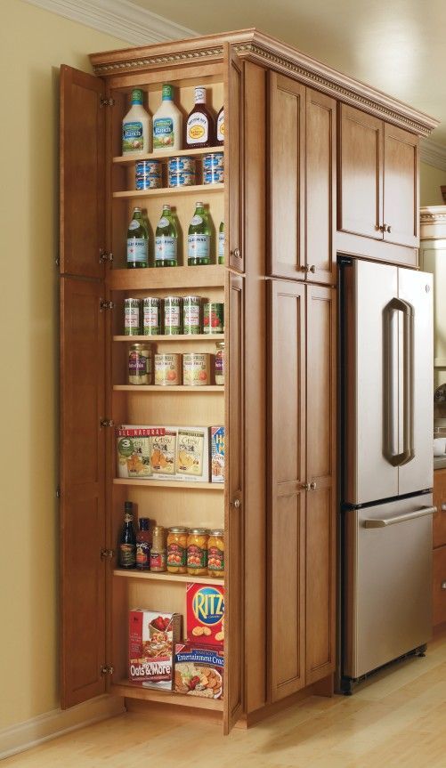 This Utility Cabinets adjustable shelves make storing all of your pantry item