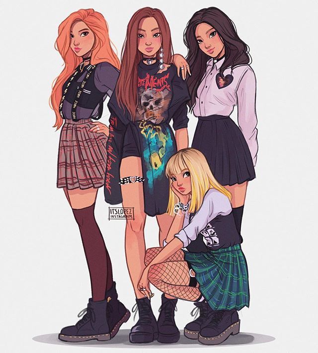 This was so much fun to color and sketch omg the skirts SURE were challenging but it was really fun ALSO Jennies outfit is all I