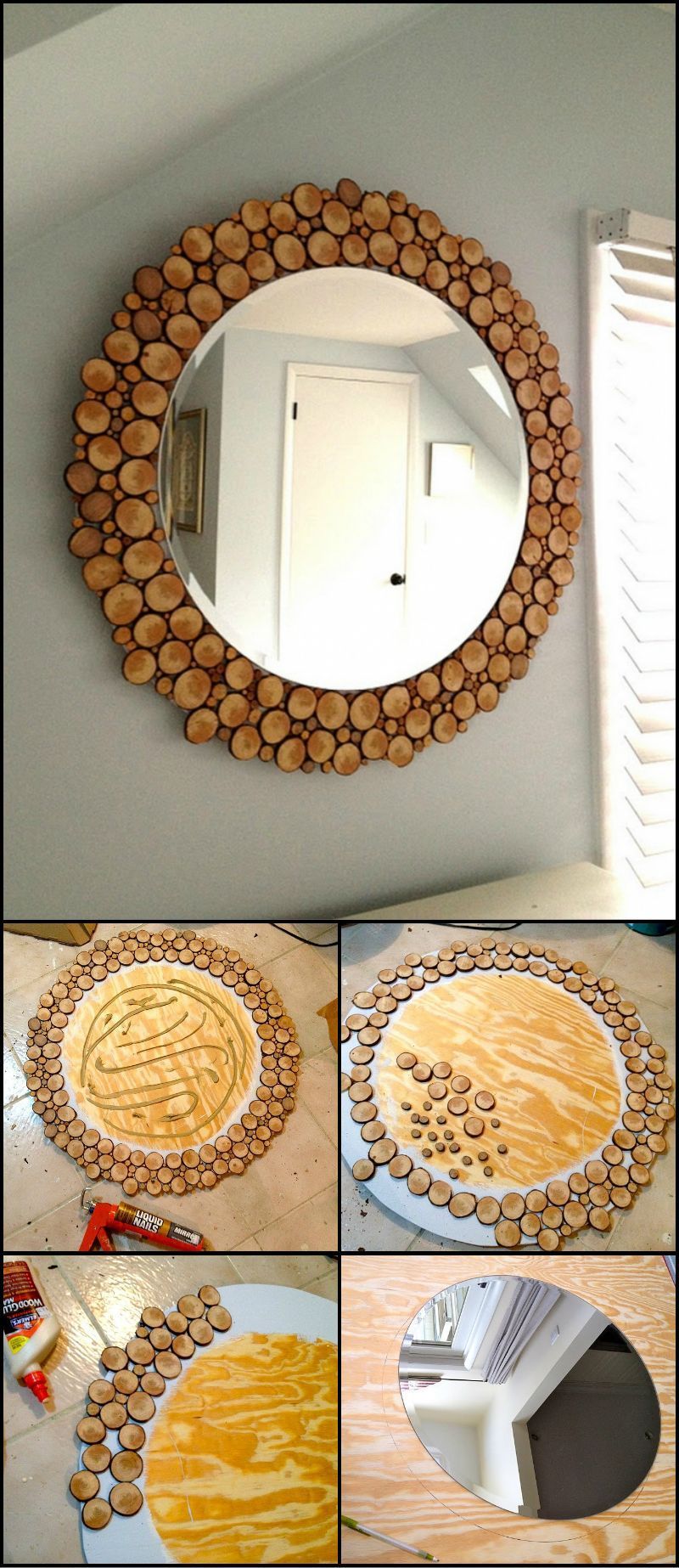 Tutorial: How To Make A Circular Mirror With Wood Slices  theownerbuilderne…  Mirror, mirror on the wall… looking for a
