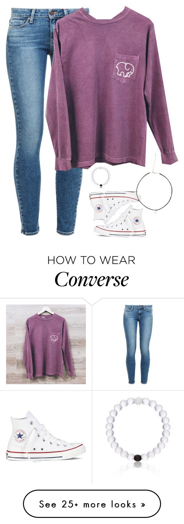 “Want this shirt!!~ hows the new setup?” by meljordrum on Polyvore featuring Converse, Paige Denim and Everest