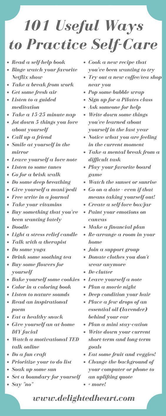 Your complete go-to list when you need help finding a self-care practice to…