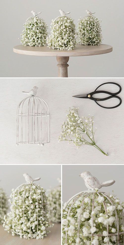 21 Vintage Wedding Ideas-I DEFINITELY WANT TO DO THIS BIRDCAGE IDEA AND ADD SOME PEACOCK FEATHERS TO IT AS WELL