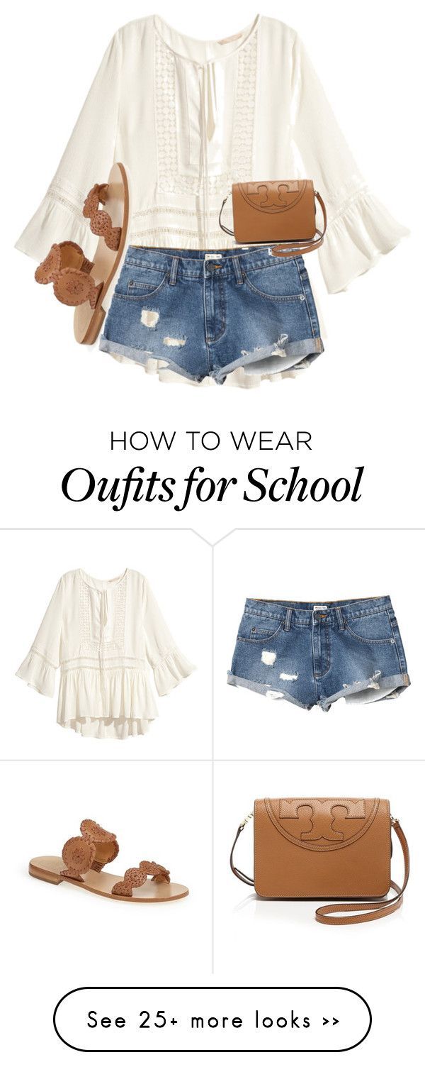 “3rd week of school” by skmorris18 on Polyvore featuring H&M, RVCA, Jack Rogers and Tory Burch