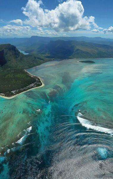 Awesome underwater waterfall...mauritius