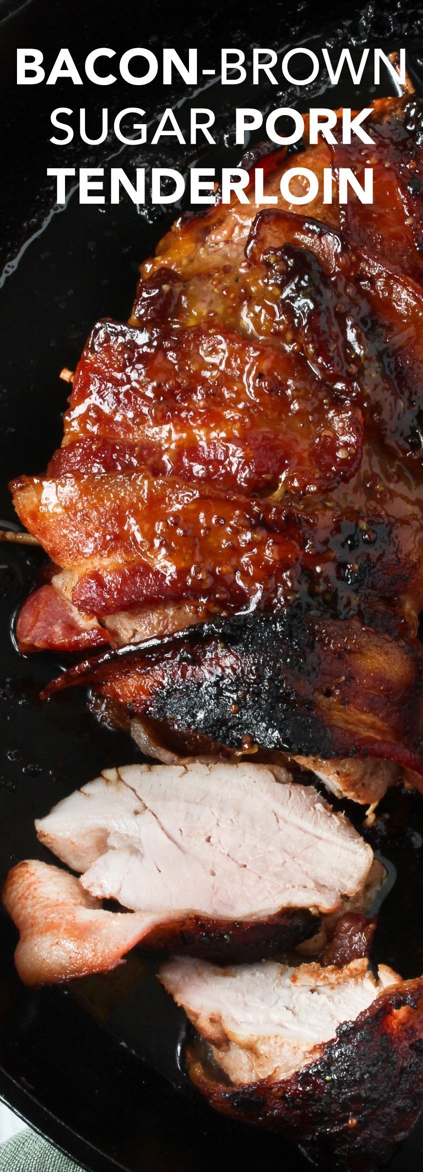 Bacon Brown Sugar Pork Tenderloin Recipe. Pork loin is so easy and quick to cook for a weeknight dinner, but why not kick your