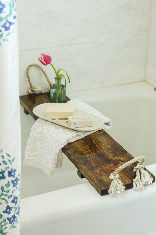 Bathroom Ideas| DIY Bath Tub Tray Tutorial