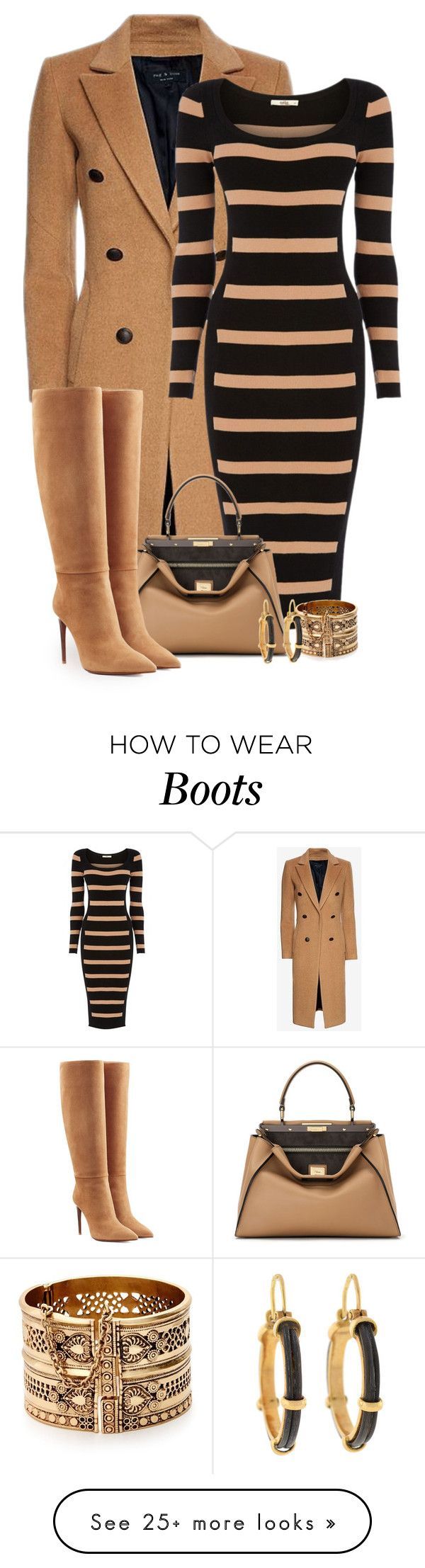 “Camel and Black” by terry-tlc on Polyvore featuring rag & bone, Oasis, Fendi, Ralph Lauren Collection and Lucky Brand