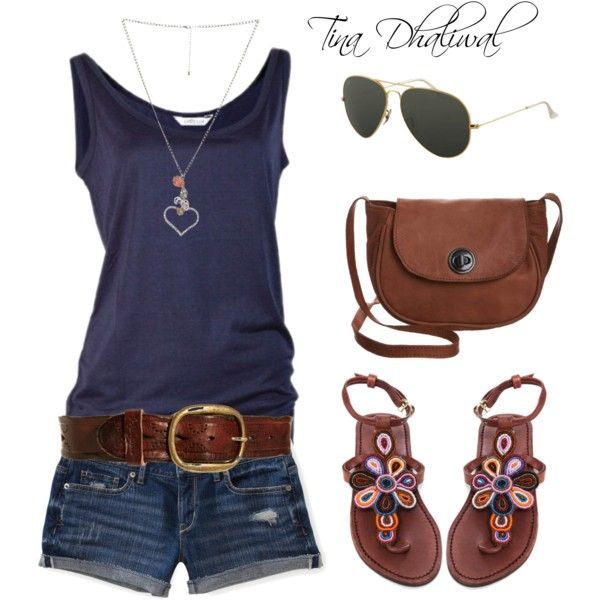 casual summer look by tinadhaliwal on Polyvore
