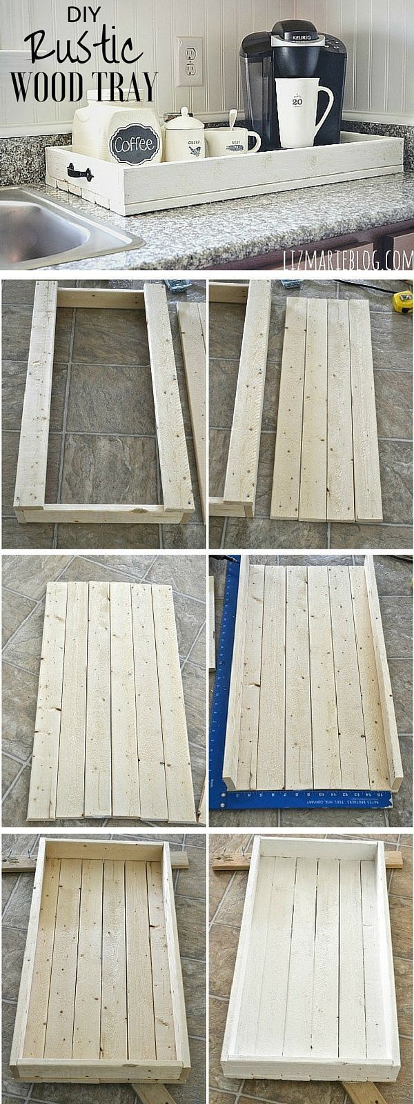 Check out the tutorial: DIY Rustic Wood Tray /istandarddesign/