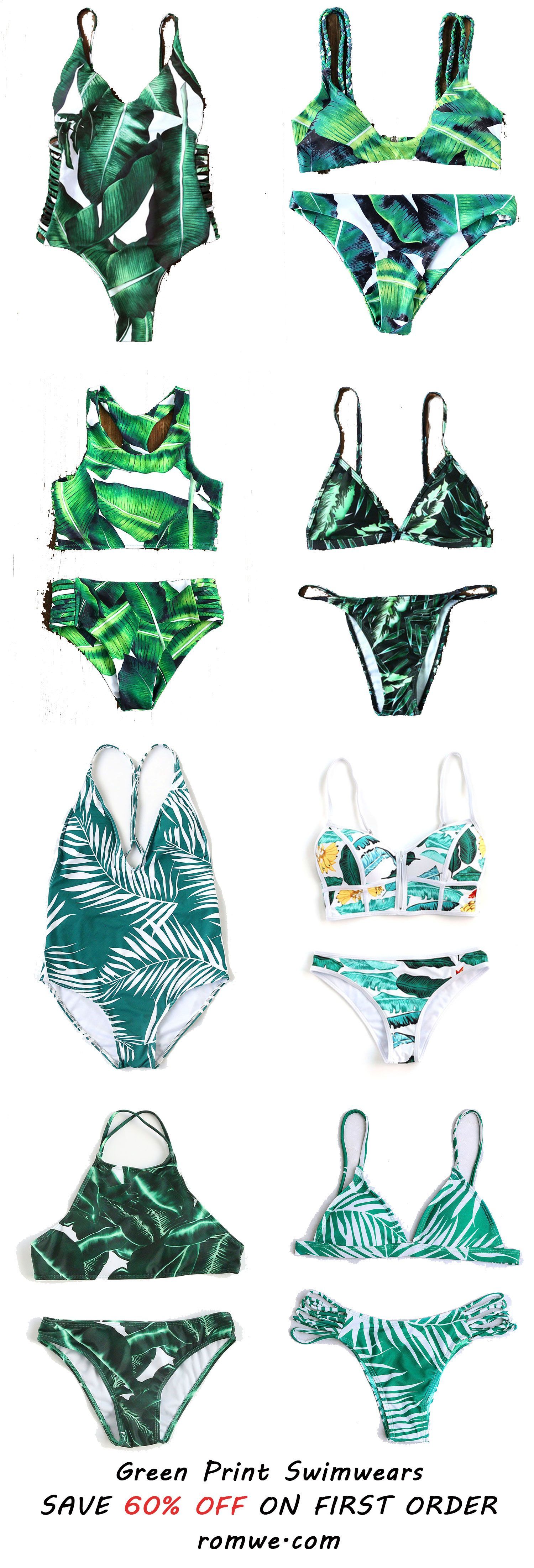 Chic Green Swimwear 2017 -romwe.com