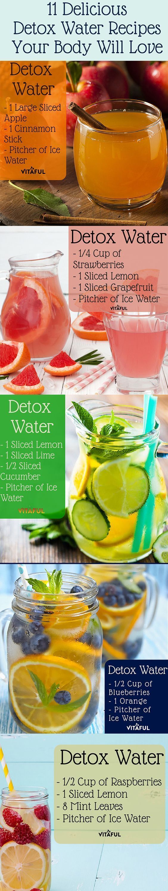 Click To See 11 Healthy and Delicious Detox Water Recipes Your Body Will Love! guthealthproject….