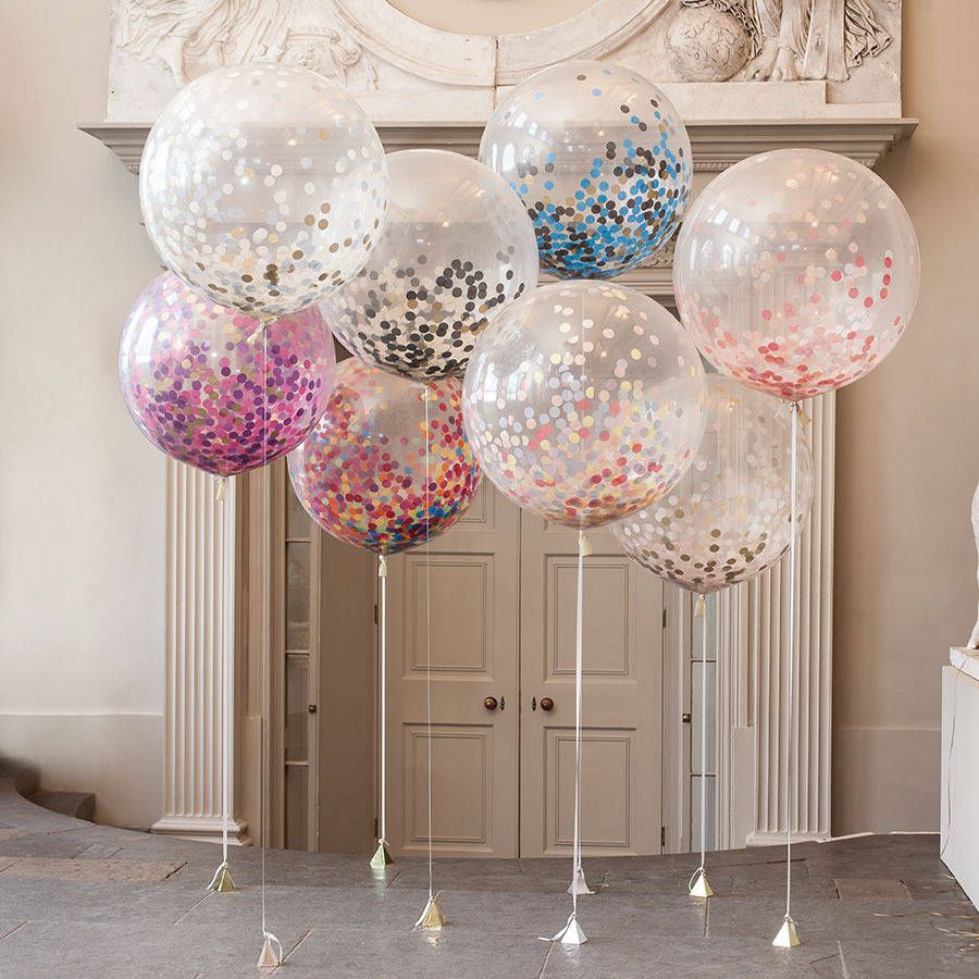 Confetti filled balloons