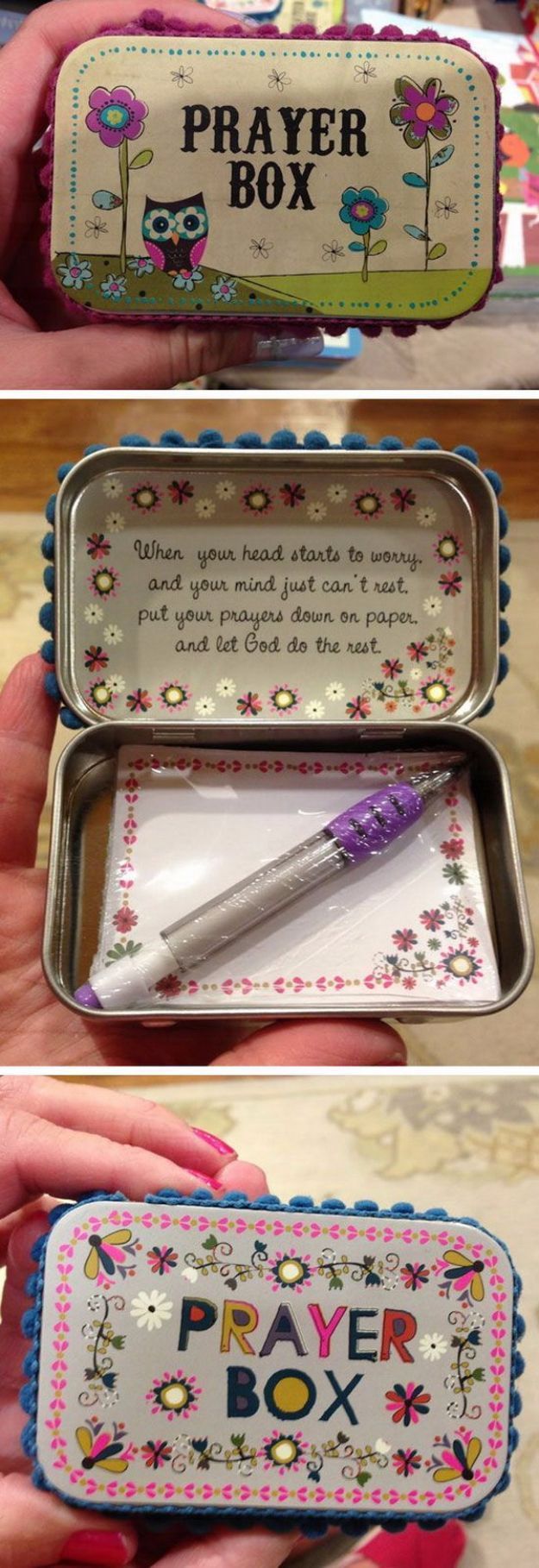 DIY Gifts for Mom – DIY Altoid Tin Prayer Boxes – Best Craft Projects and Gift Ideas You Can Make for Your Mother – Last Minute