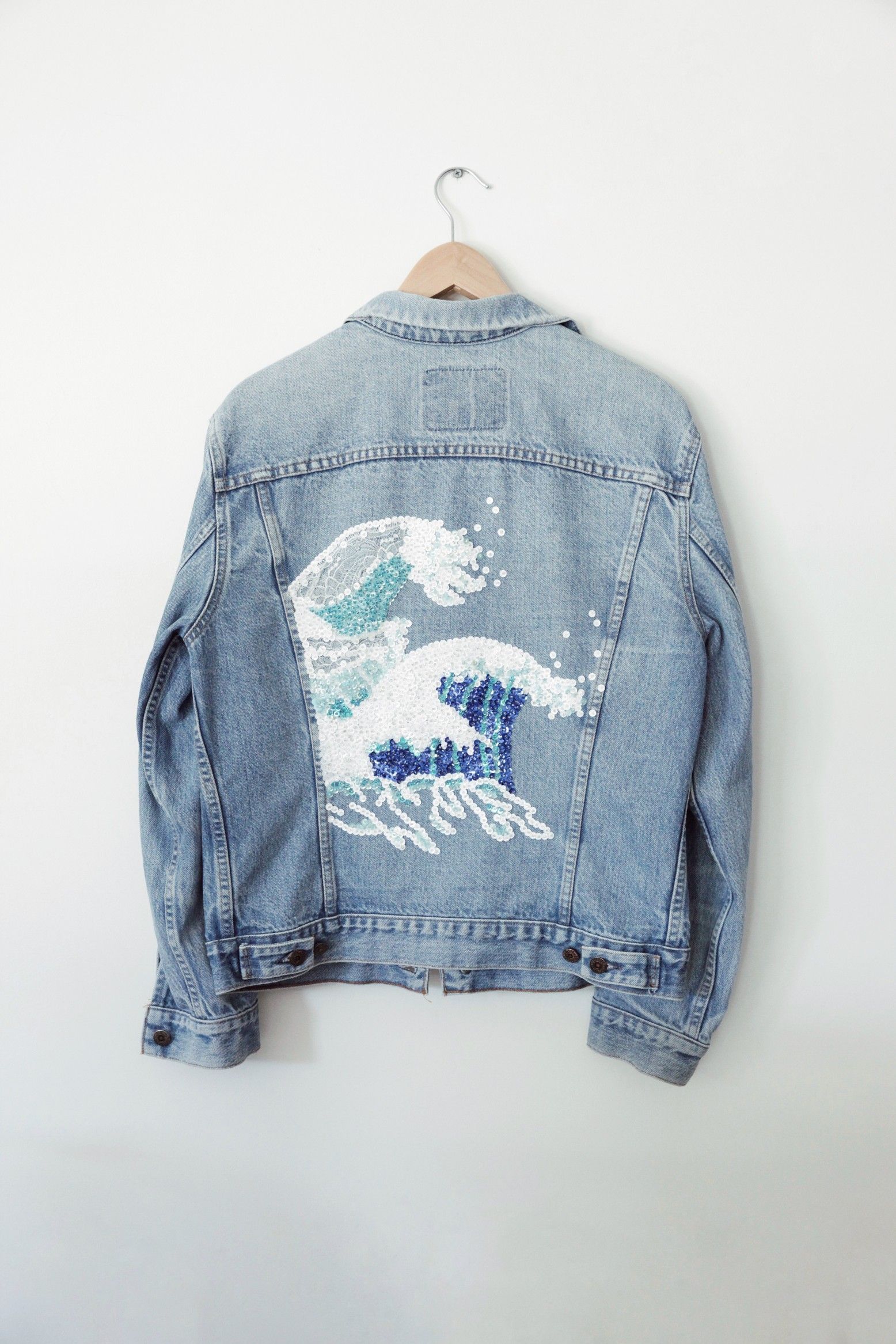 DIY Sequin Denim Jacket