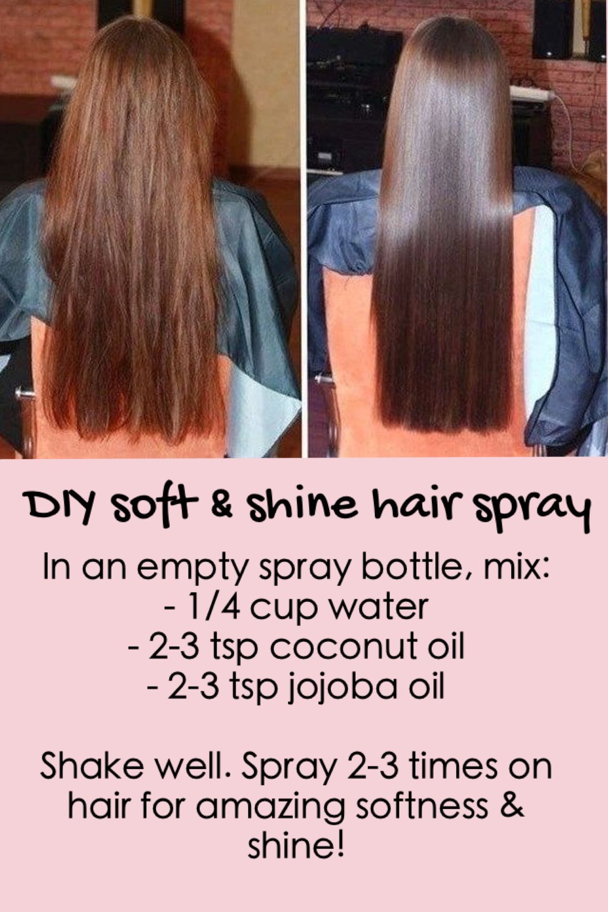 DIY soft & shiny hair spray!