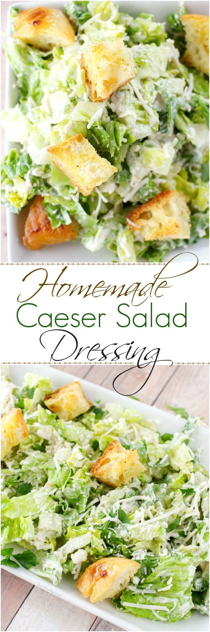 Forget about bottled salad dressing, this simple homemade caesar salad dressing is about 1000x better!