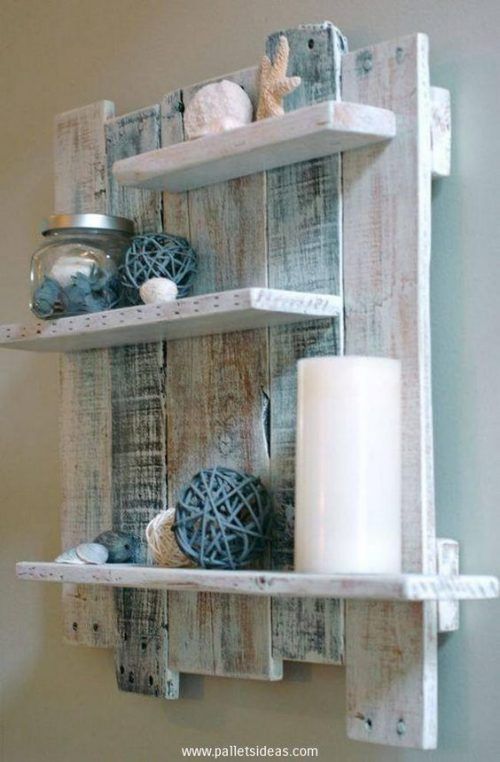 How To Make A Wood Pallet Wall Shelf »There are many advantages to making a Wood Pallet Wall Shelf. First off is the recycling,