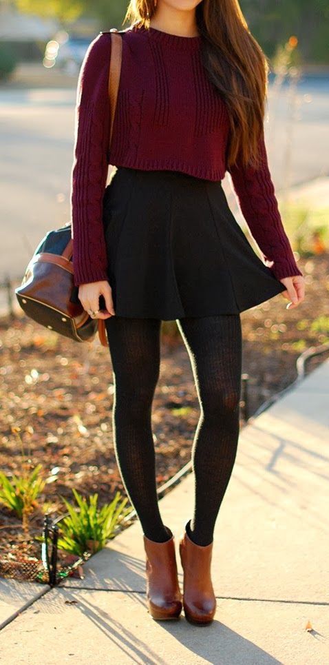I absolutely love this outfit. It is great to wear in the fall or even winter with a jacket over top to match. There are so many